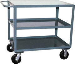 Jamco - 2,400 Lb Capacity, 24" Wide x 36" Long x 36" High Heavy Duty Service Cart - 3 Shelf, Steel - Caliber Tooling