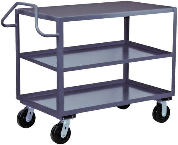 Jamco - 2,400 Lb Capacity, 24" Wide x 30" Long x 36" High Heavy Duty Service Cart - 3 Shelf, Steel - Caliber Tooling