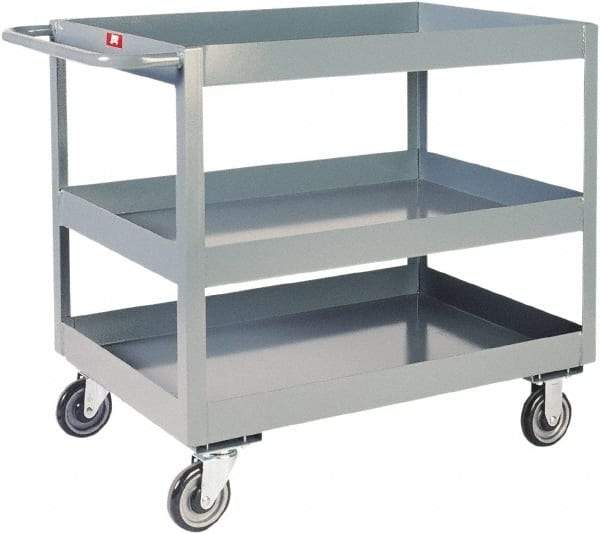 Jamco - 1,200 Lb Capacity, 48" Wide x 24" Long x 39" High Deep Shelf Cart - 3 Shelf, Steel - Caliber Tooling