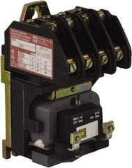 Square D - No Enclosure, 4 Pole, Electrically Held Lighting Contactor - 20 A (Tungsten), 30 A (Fluorescent), 277 VAC at 60 Hz, 4NO Contact Configuration - Caliber Tooling