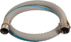 Continental ContiTech - 1-1/2" Inside x 2-1/50" Outside Diam, 220°F, Male x Female Camlock Food & Beverage Hose - 2.3" Bend Radius, Gray, 15' Long, 250 Max psi, 29 Vacuum Rating - Caliber Tooling