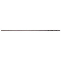 #45 1-1/8″ Flute Length 135° High Speed Steel Aircraft Extension Drill Oxide Finish, 0.082″ Diam Straight-Cylindrical Shank, Split Point, Self-Centering