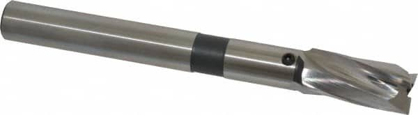 Cleveland - 19/32" Diam, 1/2" Shank, Diam, 3 Flutes, Straight Shank, Interchangeable Pilot Counterbore - Caliber Tooling