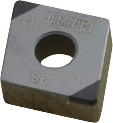 Seco - CNGA432 L1-B Grade CBN200 PCBN Turning Insert - Uncoated, 80° Diamond, 1/2" Inscr Circle, 3/16" Thick, 1/32" Corner Radius - Caliber Tooling