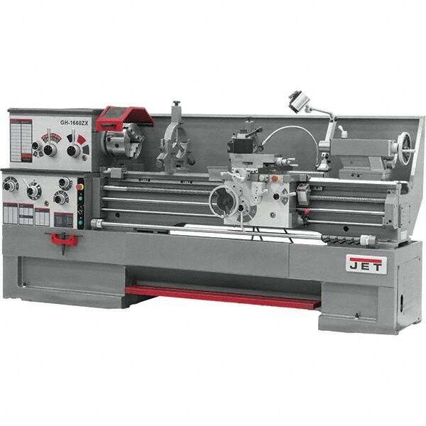 Jet - 18" Swing, 60" Between Centers, 230 Volt, Triple Phase Engine Lathe - 7MT Taper, 7-1/2 hp, 25 to 1,800 RPM, 3-1/8" Bore Diam, 40" Deep x 49" High x 116-1/2" Long - Caliber Tooling