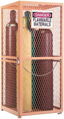 Durham - Gas Cylinder Storage Cabinet - Steel, 30" Wide x 30" Deep x 71-3/4" High - Caliber Tooling