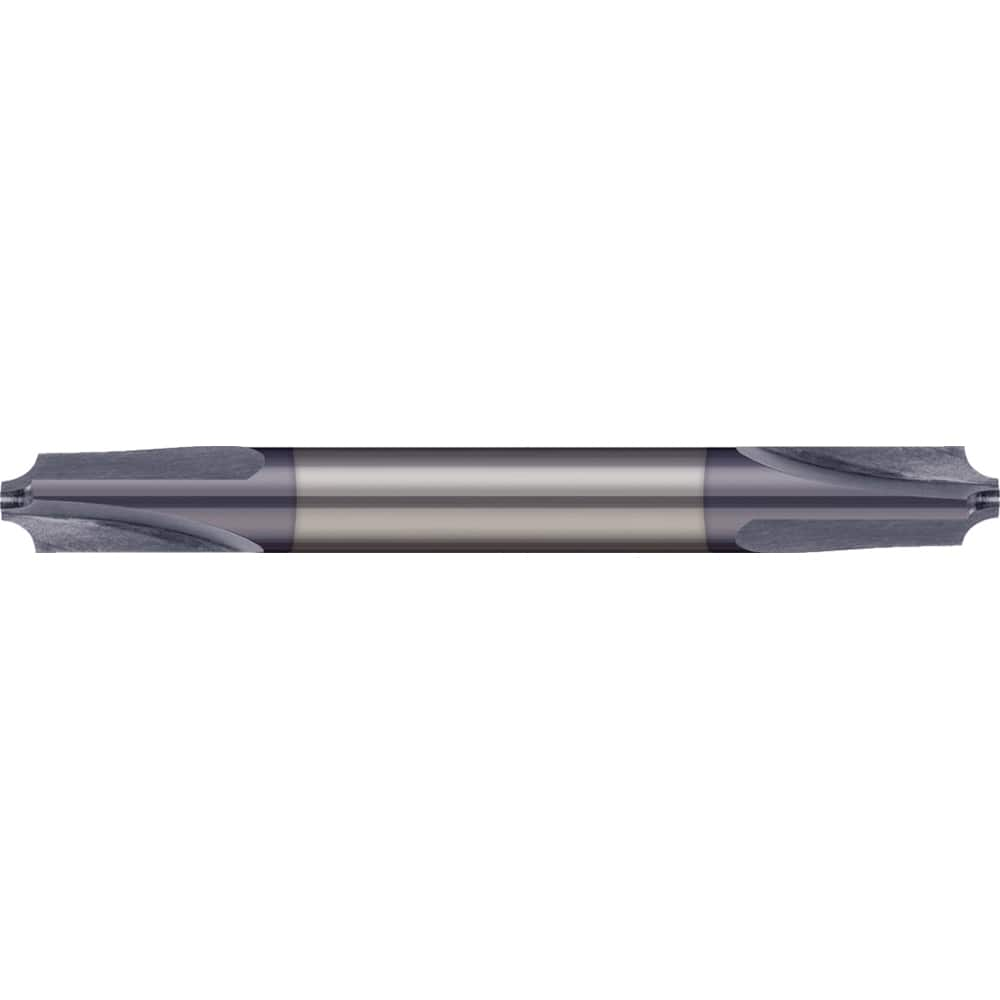 Micro 100 - Corner Rounding End Mills; Material: Solid Carbide ; Single or Double End: Double ; Radius (Inch): 3/16 ; Radius (Decimal Inch): 0.1875 ; Mill Diameter (Inch): 1/2 ; Mill Diameter (Decimal Inch): 0.5000 - Exact Industrial Supply