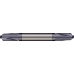 Micro 100 - Corner Rounding End Mills; Material: Solid Carbide ; Single or Double End: Double ; Radius (Inch): 3/16 ; Radius (Decimal Inch): 0.1875 ; Mill Diameter (Inch): 1/2 ; Mill Diameter (Decimal Inch): 0.5000 - Exact Industrial Supply