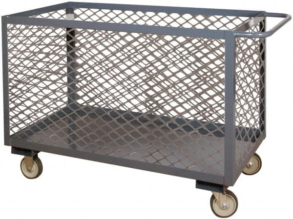 Durham - 2,000 Lb Capacity, Mesh Stock Truck - 60" Long x 30" Wide x 27" High - Caliber Tooling