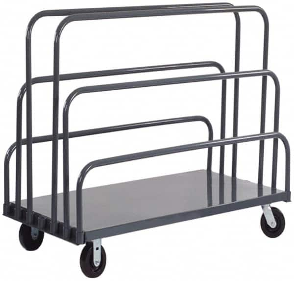 Durham - 2,000 Lb Capacity Cold-Rolled Steel Platform Truck - Cold-Rolled Steel Deck, 30" OAW - Caliber Tooling