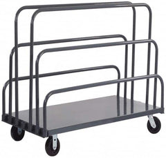 Durham - 2,000 Lb Capacity Cold-Rolled Steel Platform Truck - Cold-Rolled Steel Deck, 24" OAW - Caliber Tooling