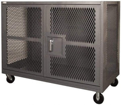 Durham - 2,000 Lb Capacity, Mesh Security Truck - 48" Long x 2" Wide x 56-7/16" High - Caliber Tooling