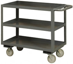 Durham - 1,200 Lb Capacity, 18" Wide x 36" Long x 37-5/8" High Heavy Duty Service Cart - 3 Shelf, Steel - Caliber Tooling