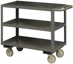 Durham - 3,000 Lb Capacity, 24" Wide x 36" Long x 48" High Heavy Duty Service Cart - 3 Shelf, Steel - Caliber Tooling