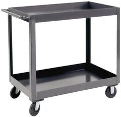 Durham - 1,200 Lb Capacity, 18" Wide x 36" Long x 37-5/8" High Heavy Duty Service Cart - 2 Shelf, Steel - Caliber Tooling