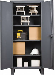 Durham - 4 Shelf Locking Storage Cabinet - Steel, 36" Wide x 18" Deep x 78" High - Caliber Tooling