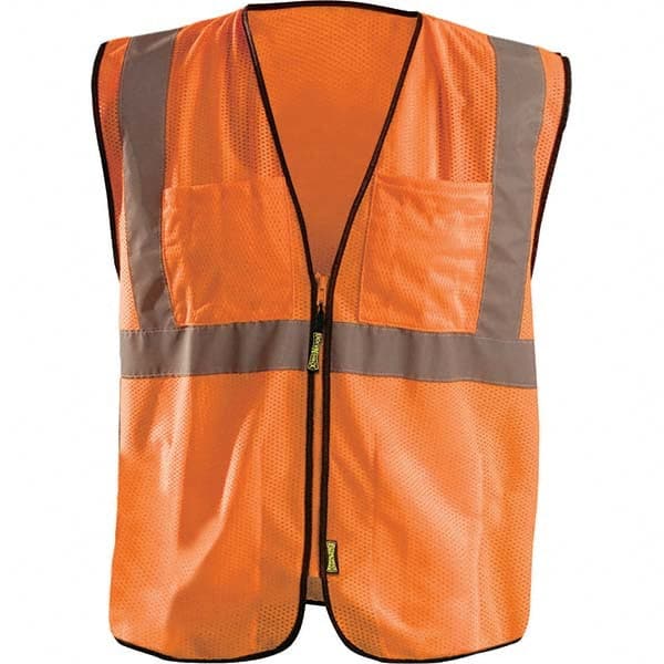 OccuNomix - Size 2X/3XL HI-Vis Orange Mesh Surveyor's High Visibility Vest - Caliber Tooling