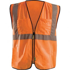 OccuNomix - Size S/M HI-Vis Orange Mesh Surveyor's High Visibility Vest - Caliber Tooling