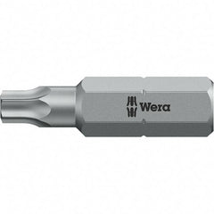 Wera - 1/4" Drive T1 Torx Screwdriver Bit - 1" OAL, Insert Bit - Caliber Tooling