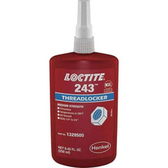 Loctite - 250 mL Bottle, Blue, Medium Strength Liquid Threadlocker - Series 243, 24 hr Full Cure Time, Hand Tool, Heat Removal - Caliber Tooling