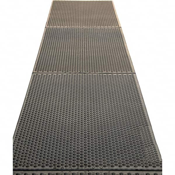 Barefoot - 2' Long x 3' Wide, Dry/Wet Environment, Anti-Fatigue Matting - Black, EPDM Rubber with EPDM Rubber Base - Caliber Tooling