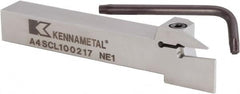 Kennametal - A4SC, Left Hand Cut, 27mm Max Workpc Diam, A4 G0150.. Insert, Indexable Cutoff Toolholder - 13.5mm Max Depth of Cut, 16mm Shank Width, 16mm Shank Height, 125mm OAL - Caliber Tooling