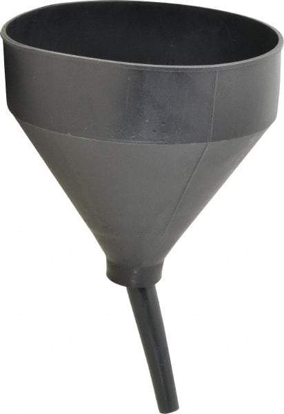 Funnel King - 3 Qt Capacity Polyethylene Funnel - 7-1/2" Mouth OD, 5/8" Tip OD, 4-7/16" Swivel Spout, Gray - Caliber Tooling