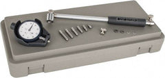 Mitutoyo - 6 Anvil, 1.4 to 2-1/2" Dial Bore Gage - 0.0005" Graduation, 6" Gage Depth, Accurate to 0.00008", Carbide Contact Point - Caliber Tooling