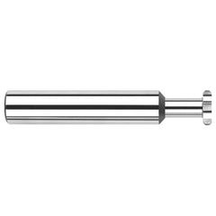 0.3750″ (3/8″) Cutter Diameter × 0.0312″ (1/32″) Radius × 0.5630″ Neck Length Carbide Full Radius Standard Keyseat Cutter, 6 Flutes - Exact Industrial Supply