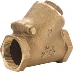 Legend Valve - 1-1/4" Lead Free Bronze Check Valve - Y-Pattern, FNPT x FNPT, 300 WOG - Caliber Tooling