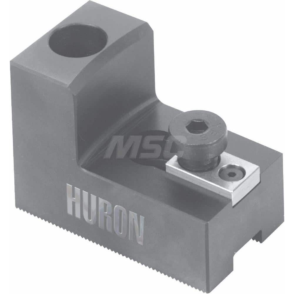 Huron Machine Products - Hard Lathe Chuck Jaws; Jaw Type: Quick-Jaw Change ; Jaw Interface Type: 1.5mm x 60 Serrated ; Maximum Compatible Chuck Diameter (Inch): 15 ; Material: Case Hardened 1018 ; Overall Width/Diameter (Decimal Inch): 2.6460 ; Overall L - Exact Industrial Supply