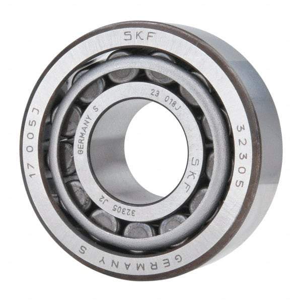 SKF - 25mm Bore Diam, 62mm OD, 25.25mm Wide, Tapered Roller Bearing - 60,500 N Dynamic Load Capacity, 63,000 N Static Load Capacity - Caliber Tooling