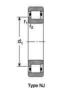 SKF - 45mm Bore Diam, 100mm Outside Diam, 25mm Wide Cylindrical Roller Bearing - 99,000 N Dynamic Capacity, 100,000 Lbs. Static Capacity - Caliber Tooling