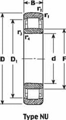 SKF - 60mm Bore Diam, 130mm Outside Diam, 31mm Wide Cylindrical Roller Bearing - 151,000 N Dynamic Capacity, 160,000 Lbs. Static Capacity - Caliber Tooling