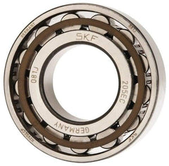 SKF - 25mm Bore Diam, 52mm Outside Diam, 15mm Wide Cylindrical Roller Bearing - 28,600 N Dynamic Capacity, 27,000 Lbs. Static Capacity - Caliber Tooling