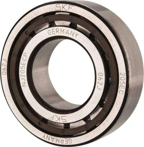 SKF - 25mm Bore Diam, 52mm Outside Diam, 15mm Wide Cylindrical Roller Bearing - 28,600 N Dynamic Capacity, 27,000 Lbs. Static Capacity - Caliber Tooling