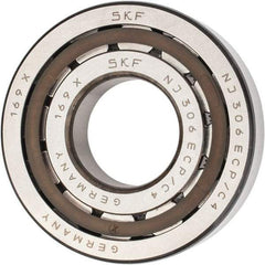 SKF - 30mm Bore Diam, 72mm Outside Diam, 19mm Wide Cylindrical Roller Bearing - 51,200 N Dynamic Capacity, 48,000 Lbs. Static Capacity - Caliber Tooling