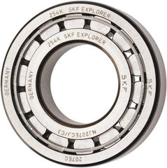 SKF - 35mm Bore Diam, 72mm Outside Diam, 17mm Wide Cylindrical Roller Bearing - 48,400 N Dynamic Capacity, 48,000 Lbs. Static Capacity - Caliber Tooling