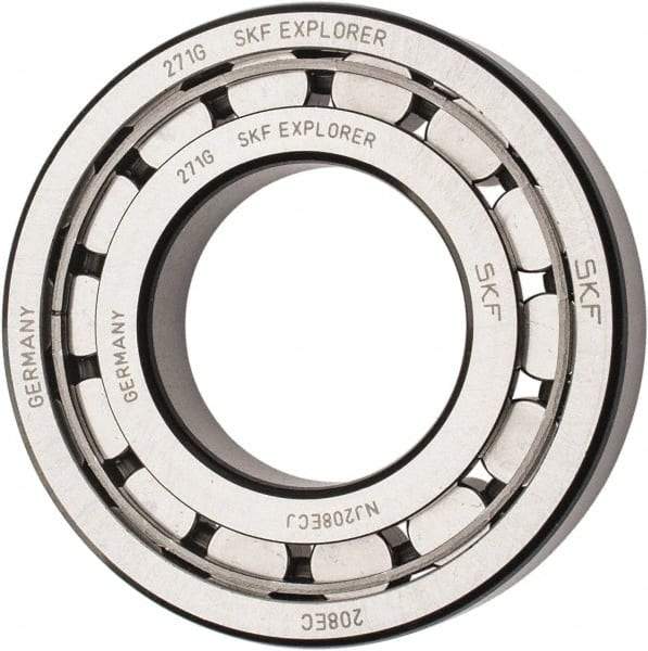 SKF - 40mm Bore Diam, 80mm Outside Diam, 18mm Wide Cylindrical Roller Bearing - 53,900 N Dynamic Capacity, 53,000 Lbs. Static Capacity - Caliber Tooling