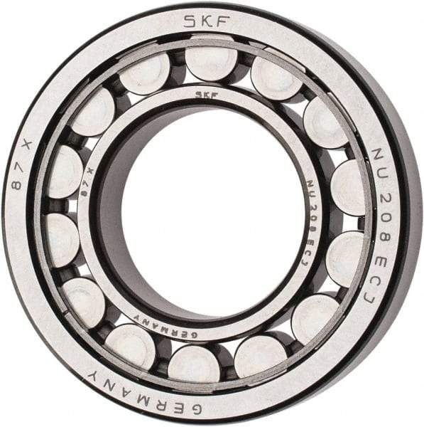 SKF - 40mm Bore Diam, 80mm Outside Diam, 18mm Wide Cylindrical Roller Bearing - 53,900 N Dynamic Capacity, 53,000 Lbs. Static Capacity - Caliber Tooling