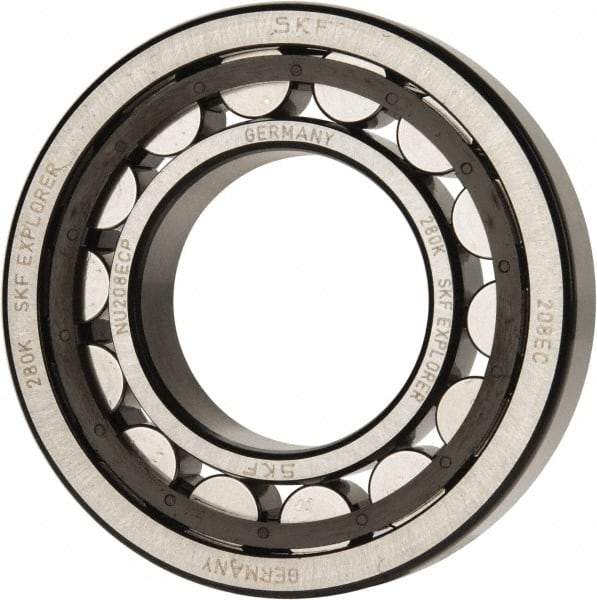 SKF - 40mm Bore Diam, 80mm Outside Diam, 18mm Wide Cylindrical Roller Bearing - 53,900 N Dynamic Capacity, 53,000 Lbs. Static Capacity - Caliber Tooling