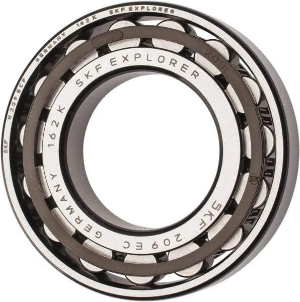 SKF - 45mm Bore Diam, 85mm Outside Diam, 19mm Wide Cylindrical Roller Bearing - 60,500 N Dynamic Capacity, 64,000 Lbs. Static Capacity - Caliber Tooling