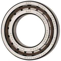 SKF - 55mm Bore Diam, 100mm Outside Diam, 21mm Wide Cylindrical Roller Bearing - 84,200 N Dynamic Capacity, 95,000 Lbs. Static Capacity - Caliber Tooling