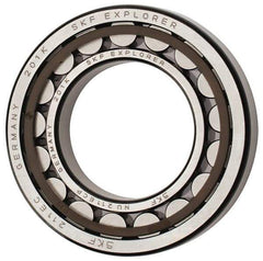 SKF - 55mm Bore Diam, 100mm Outside Diam, 21mm Wide Cylindrical Roller Bearing - 84,200 N Dynamic Capacity, 95,000 Lbs. Static Capacity - Caliber Tooling