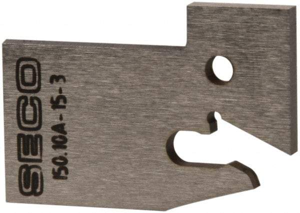 Seco - 0.61" Blade Height, 3/32" Blade Width, 1.303" OAL, Neutral Cut, Single End Indexable Cut-Off Blade - 150.10A Blade, 150.10 Series - Caliber Tooling