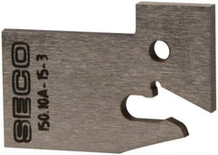 Seco - 0.61" Blade Height, 3/32" Blade Width, 1.303" OAL, Neutral Cut, Single End Indexable Cut-Off Blade - 150.10A Blade, 150.10 Series - Caliber Tooling