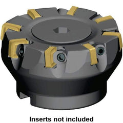 Kennametal - 82mm Cut Diam, 27mm Arbor Hole, 5mm Max Depth of Cut, 6° Indexable Chamfer & Angle Face Mill - 12 Inserts, SNXF 1204... Insert, 12 Flutes, Series KSSR - Caliber Tooling