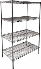 Value Collection - 4 Shelf Wire Shelving Unit - 48" Wide x 24" Deep x 74" High, - Caliber Tooling