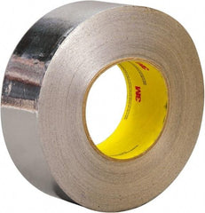 3M - 3" x 45m Silver Foil Tape - 3.25 mil, Acrylic Adhesive, Aluminum Foil Backing, -30°F to 260°F, Series 3380 - Caliber Tooling