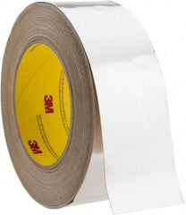 3M - 2" x 45m Silver Foil Tape - 3.25 mil, Acrylic Adhesive, Aluminum Foil Backing, 10 Lb/ln Tensile Strength, -30°F to 260°F, Series 3380 - Caliber Tooling